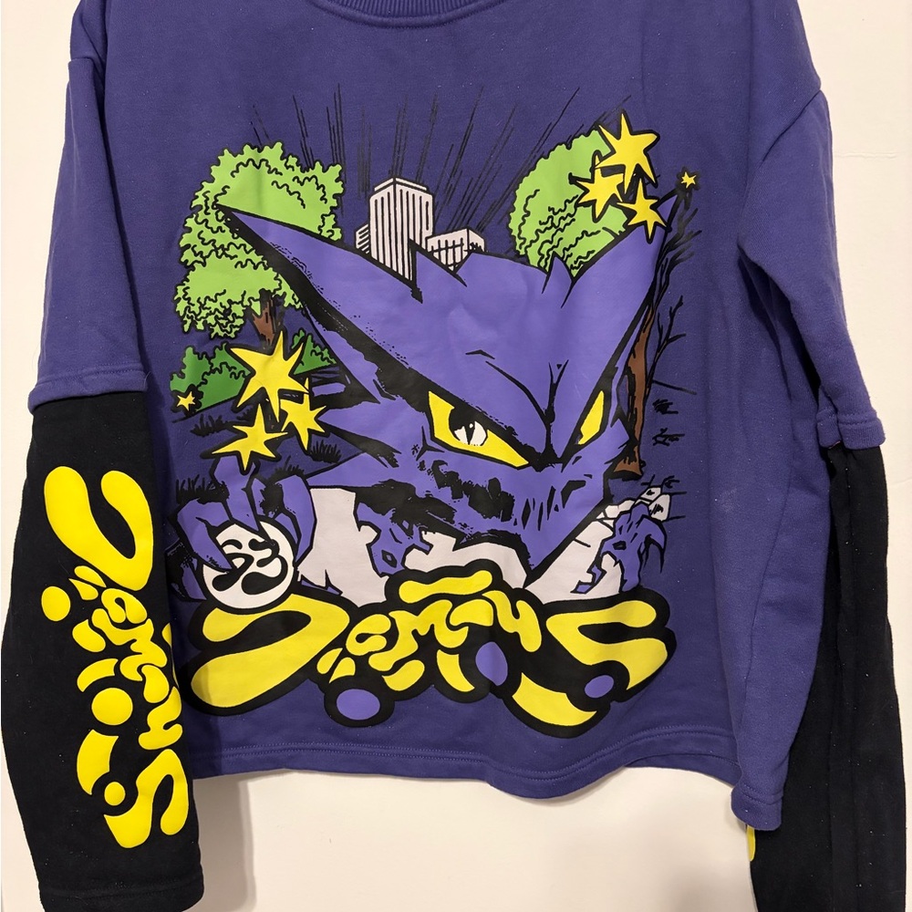 Purple Crewneck Sweater for Men